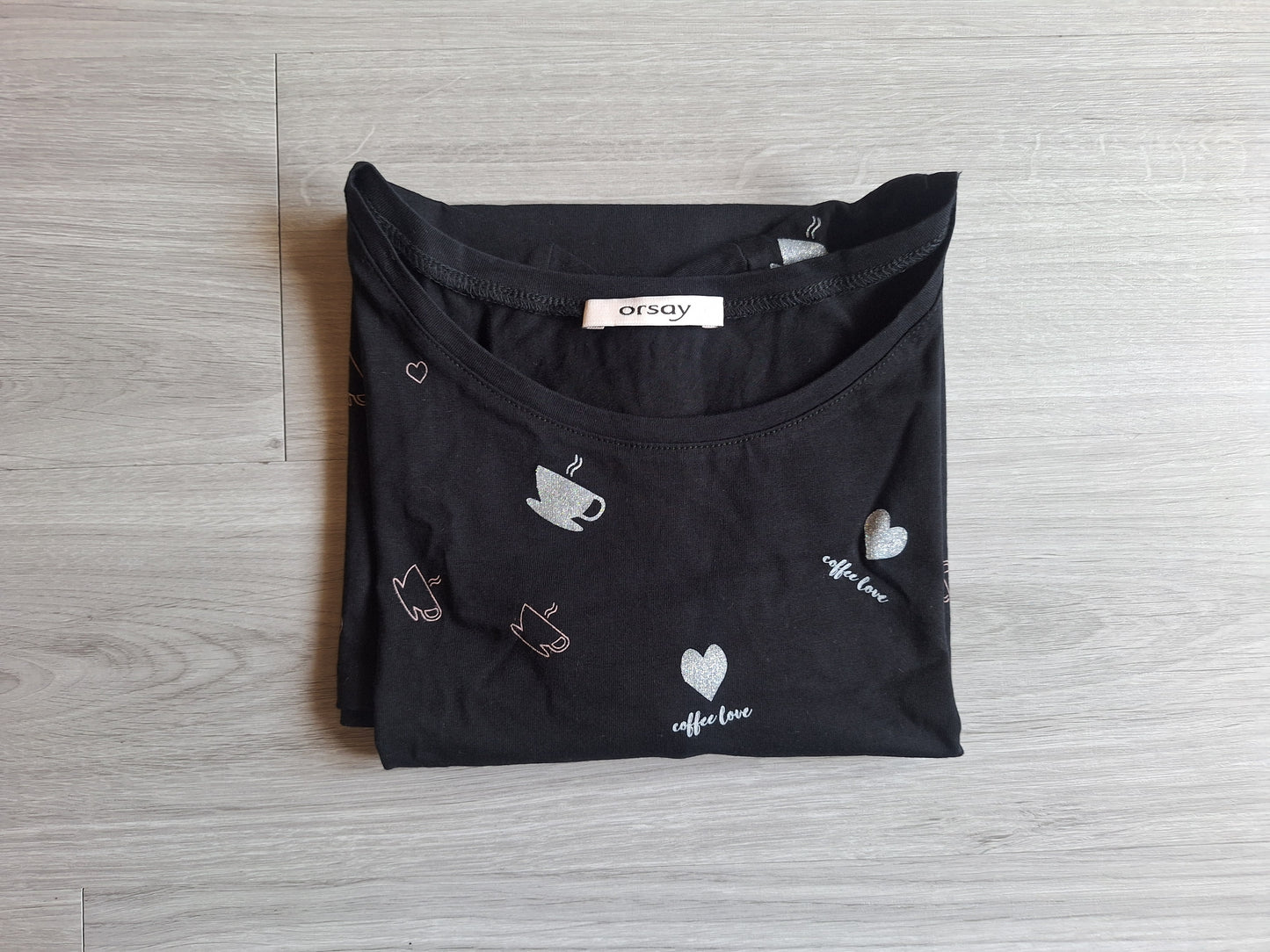 Orsay T-Shirt Kaffeeprint 36