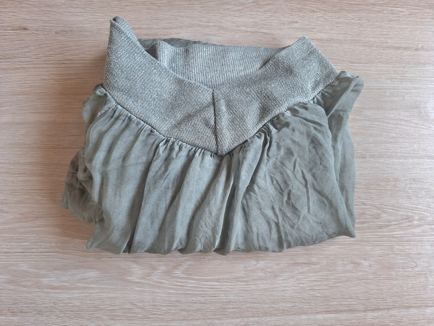 Nani Chiffonbluse Glitzerbündchen 38