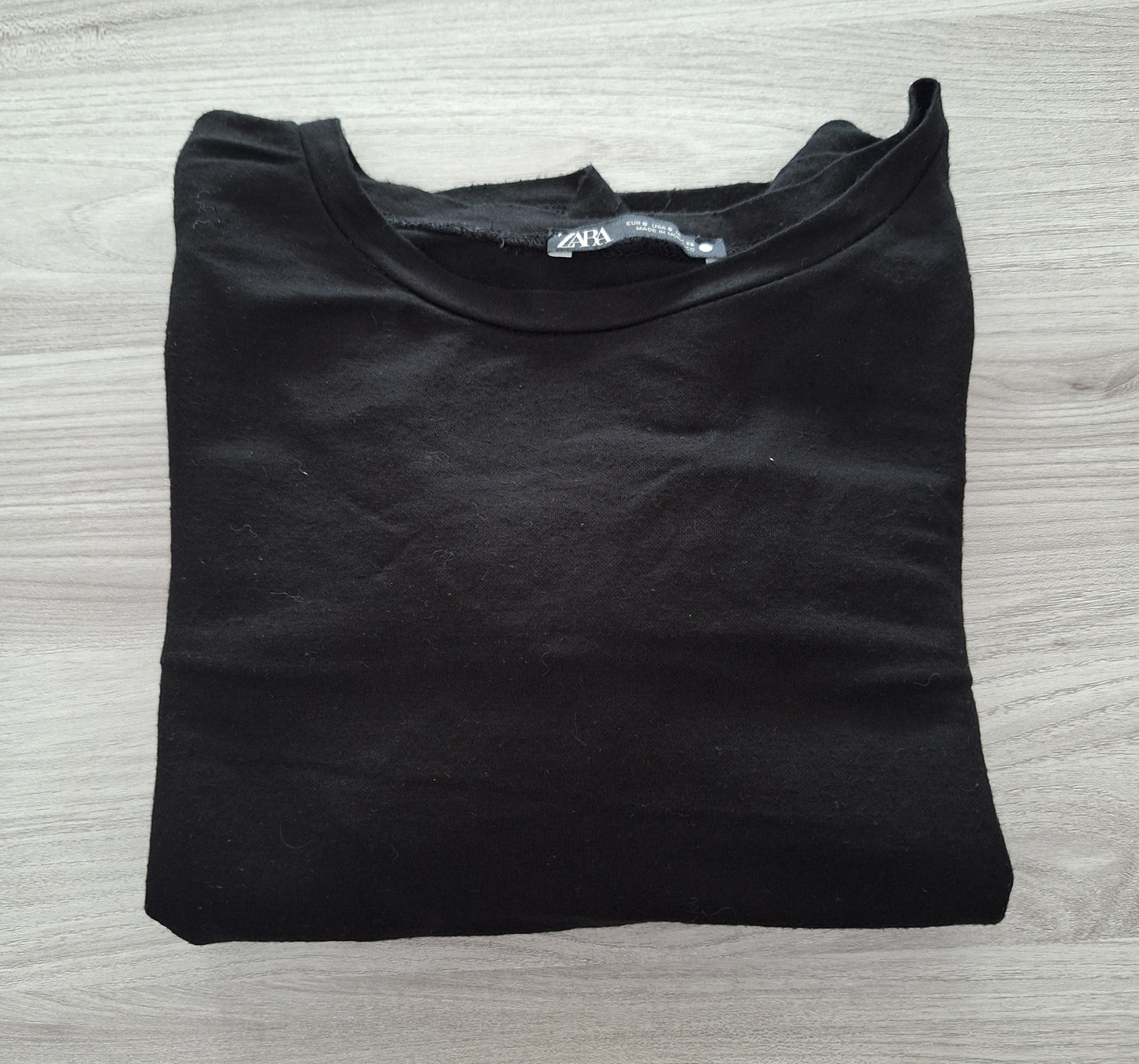 Zara Crop Shirt Rüschen 36