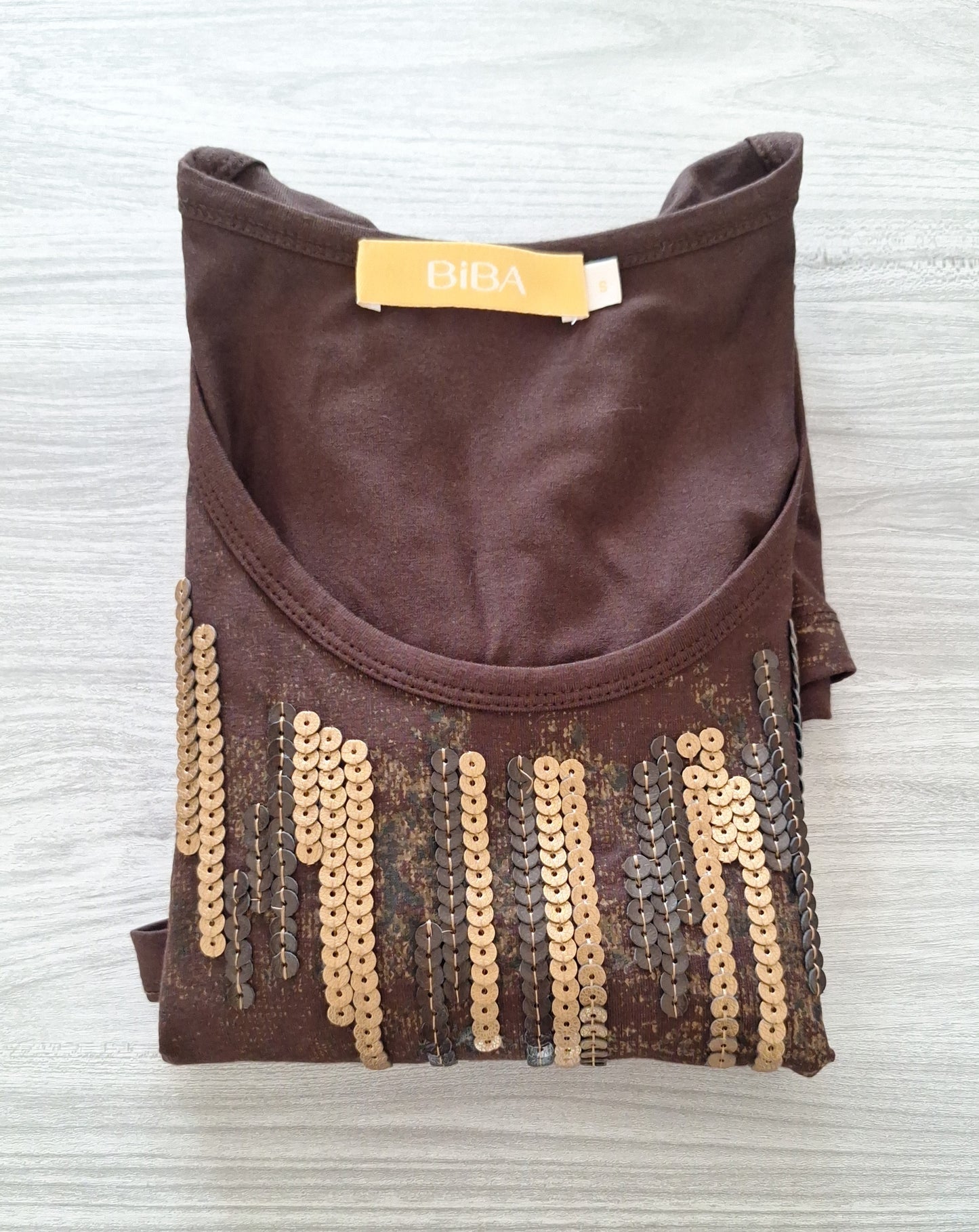 BIBA Langarmshirt Pailletten 36
