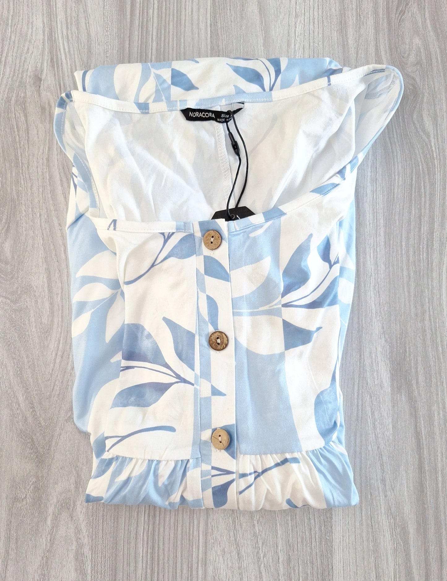 Noracora Maxikleid Blätter 40