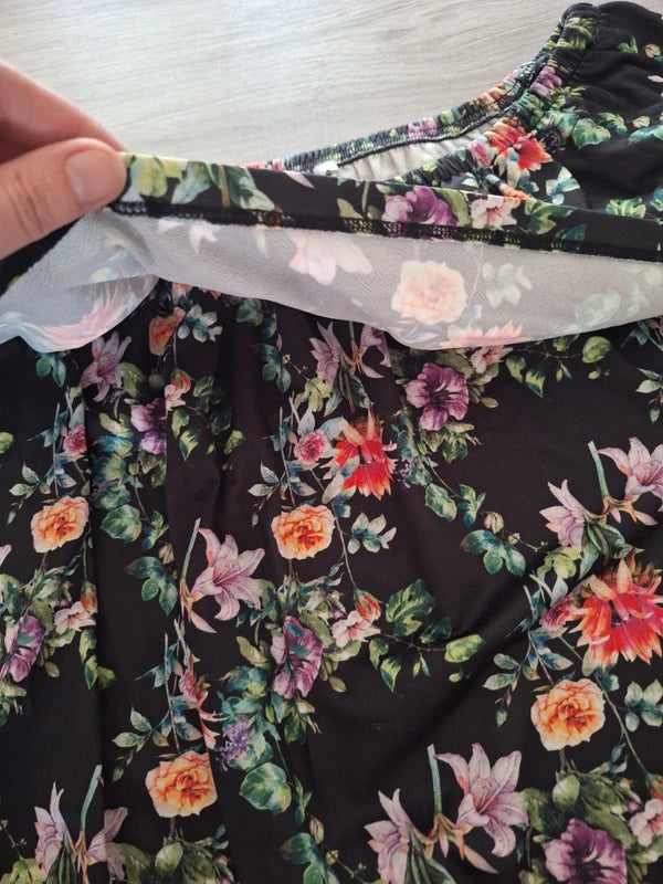 Amisu Carmenbluse Blumen 38