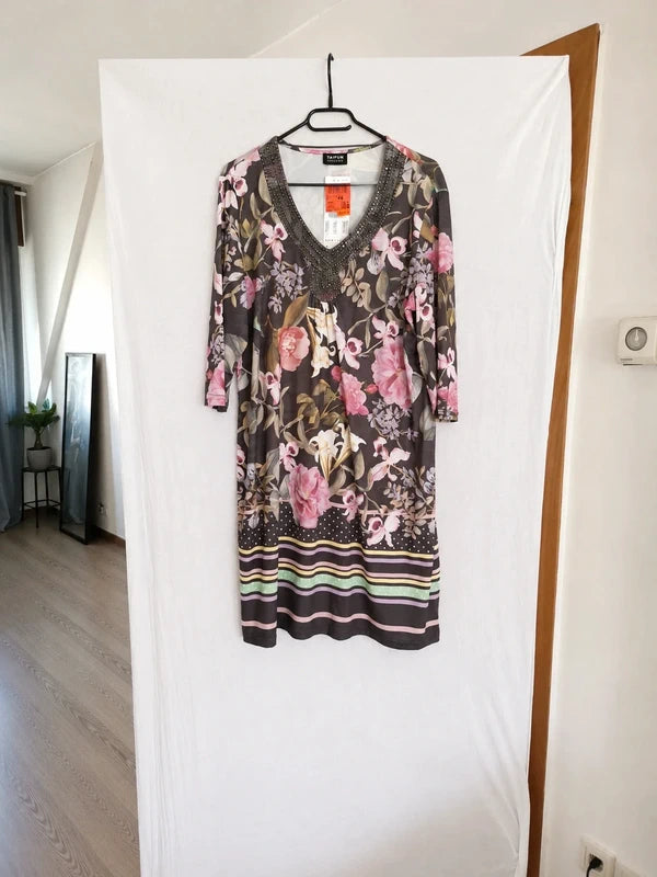Taifun Midikleid Perlen 44