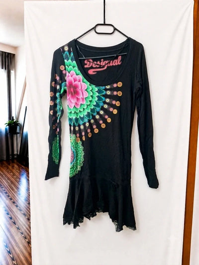 Desigual Kleid Strassprint 36
