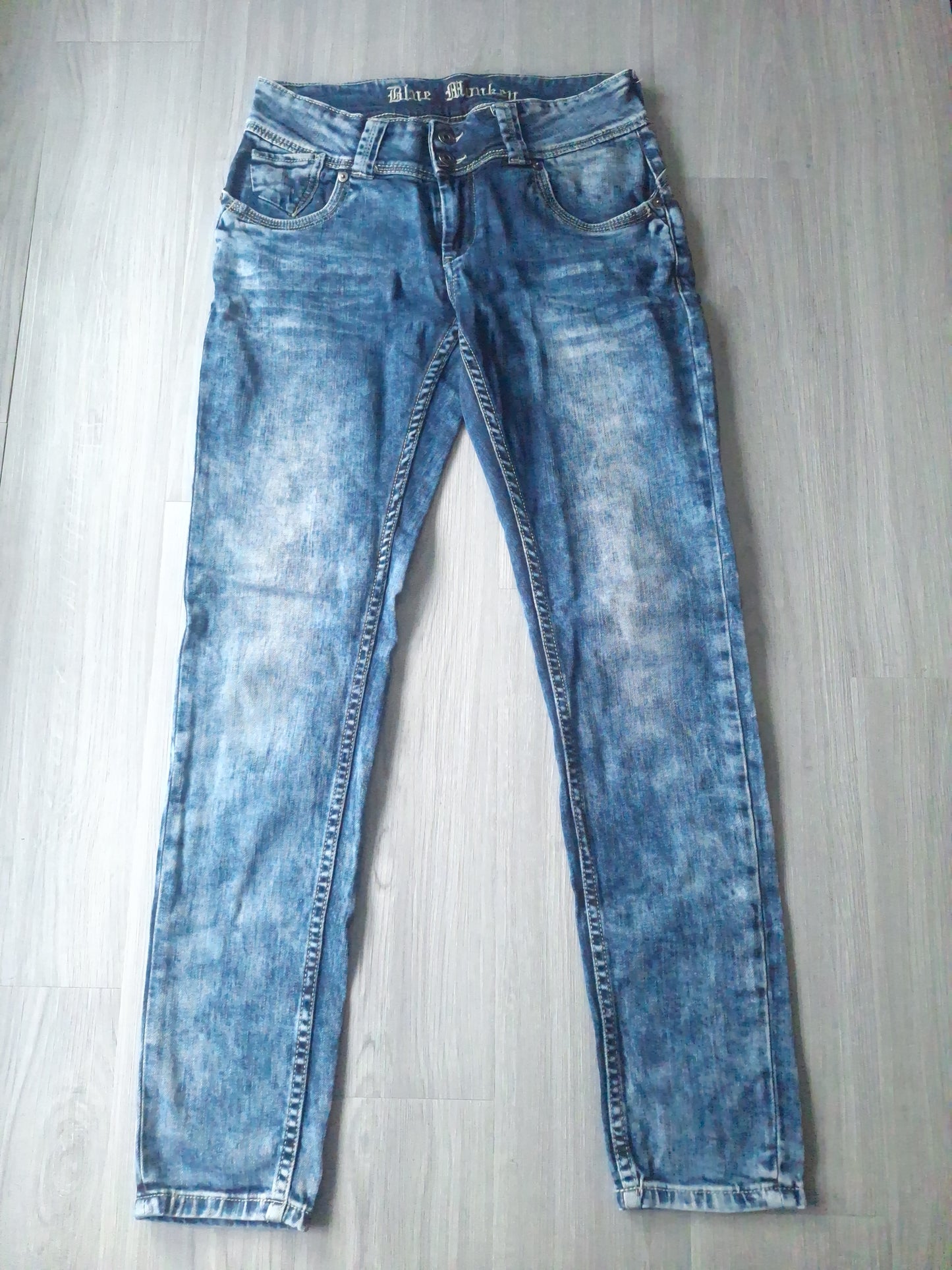 Blue Monkey Slim Fit Röhrenjeans W29 L32 36