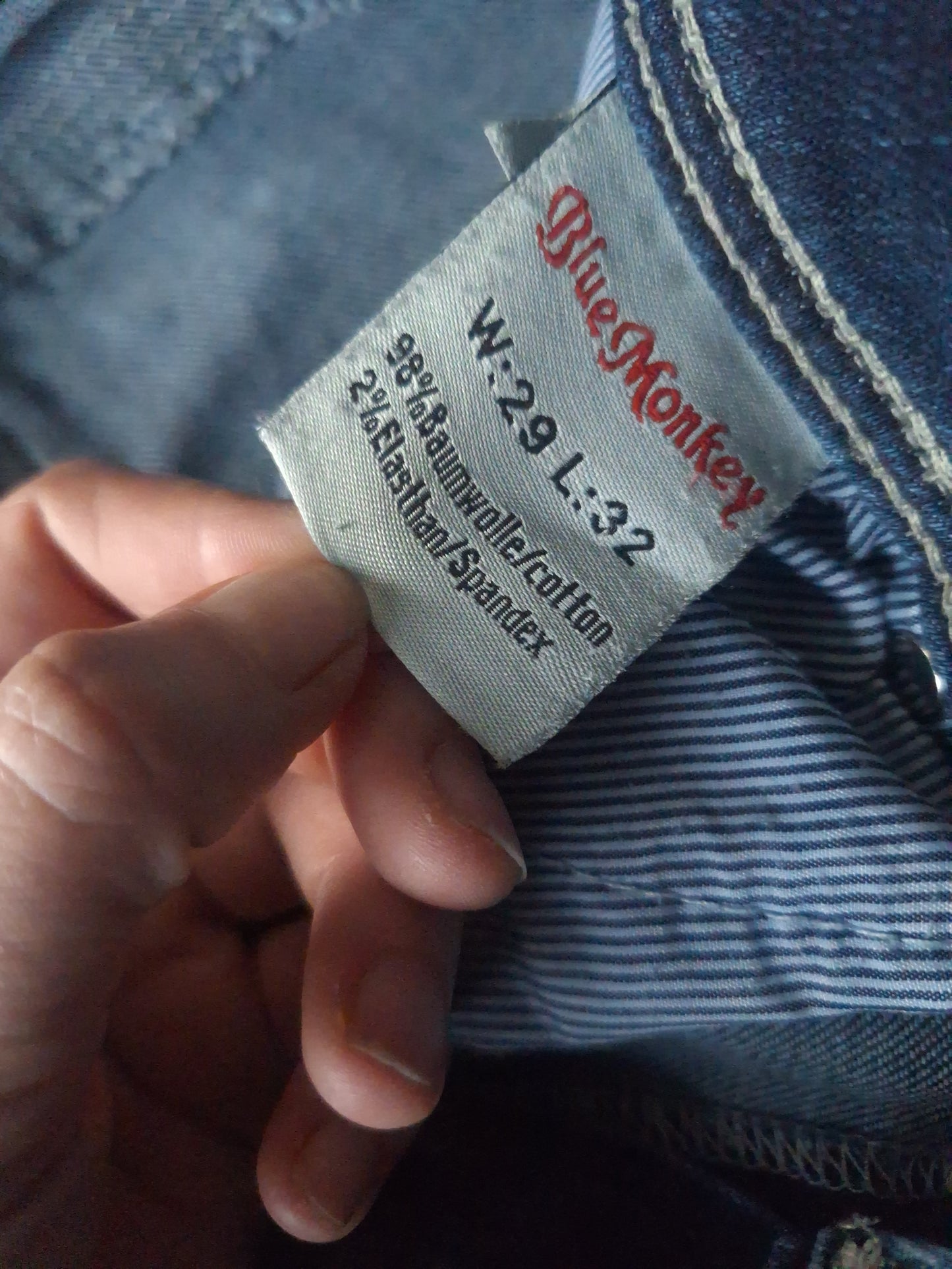 Blue Monkey Slim Fit Röhrenjeans W29 L32 36