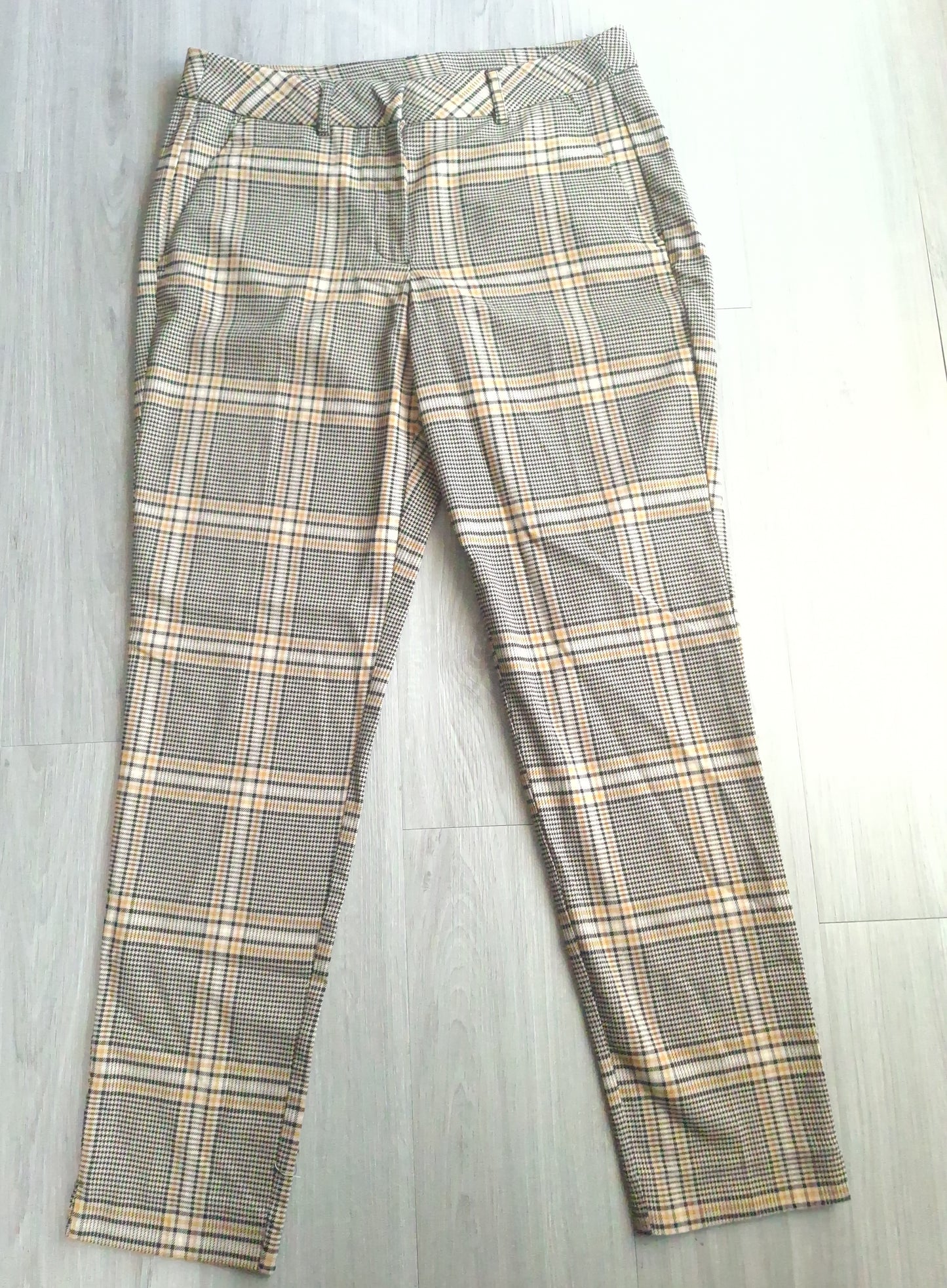 Yessica Slim Fit Stoffhose Karo 36