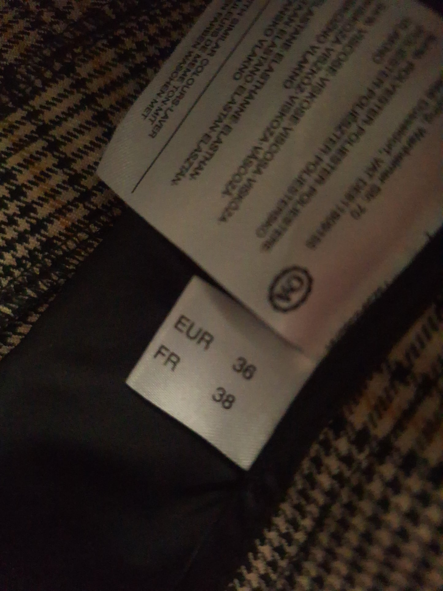 Yessica Slim Fit Stoffhose Karo 36