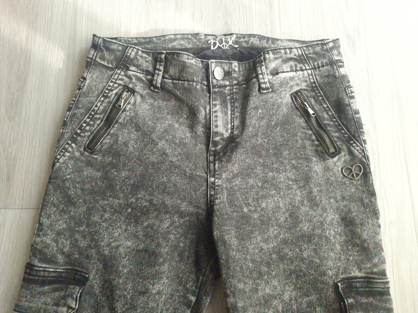 Peace & Love Cargo Jeans Acid Wash 36