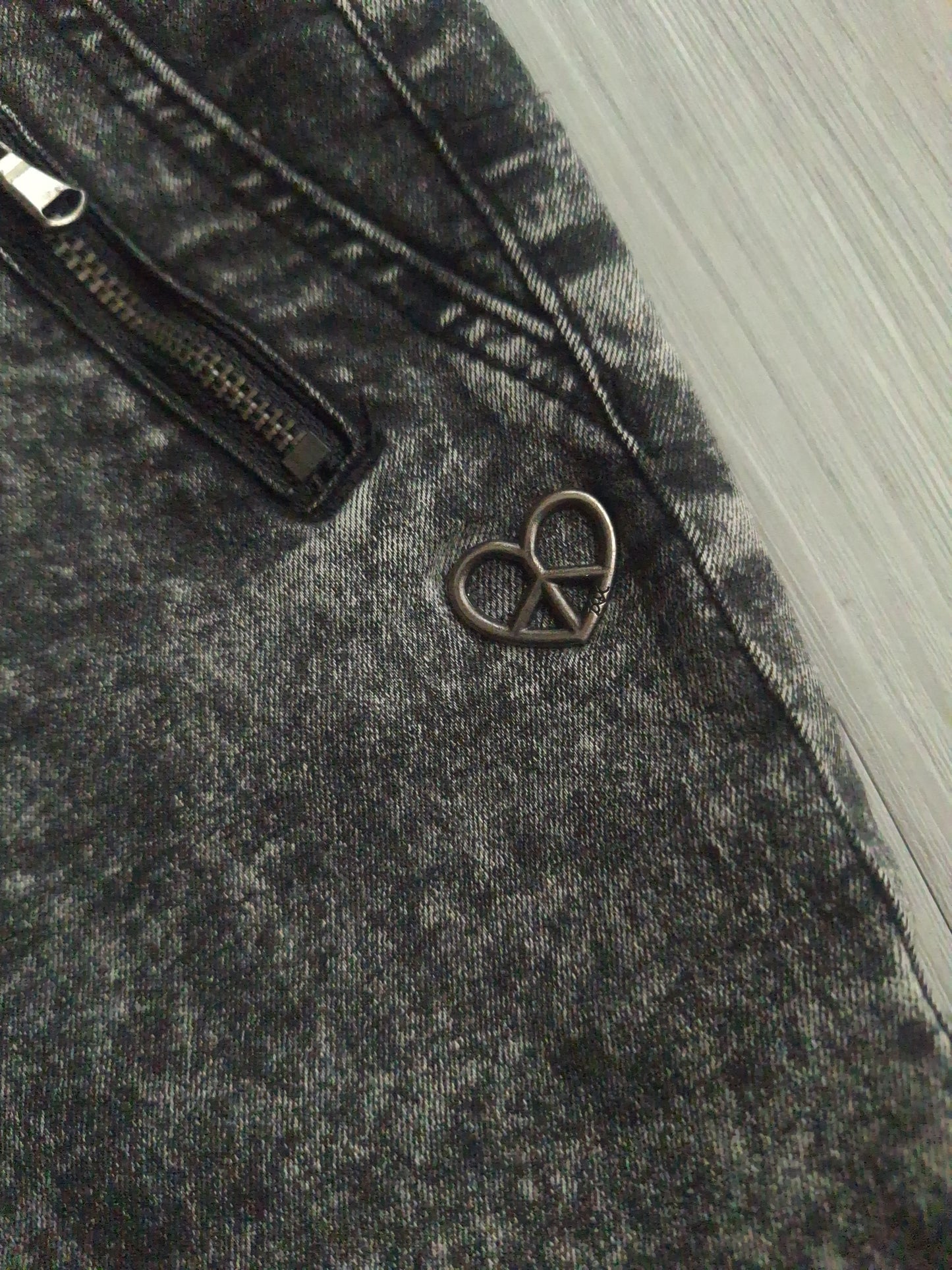 Peace & Love Cargo Jeans Acid Wash 36
