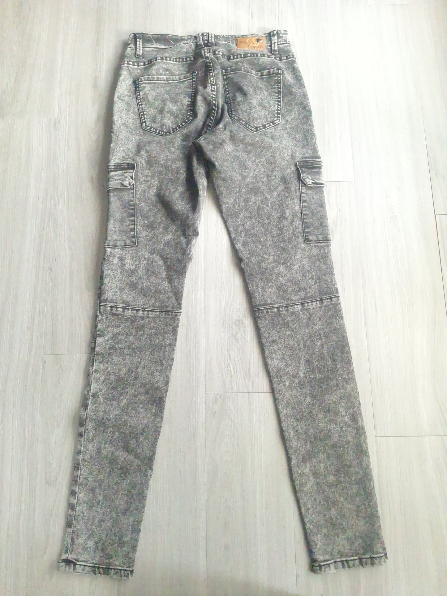 Peace & Love Cargo Jeans Acid Wash 36