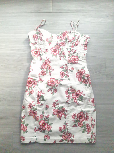 H&M Divided Bodycon Minikleid Blumenprint 38