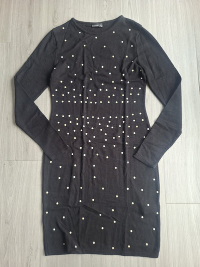 Bodyflirt Strickkleid Nietenoptik 36/38