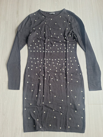 Bodyflirt Strickkleid Nietenoptik 36/38