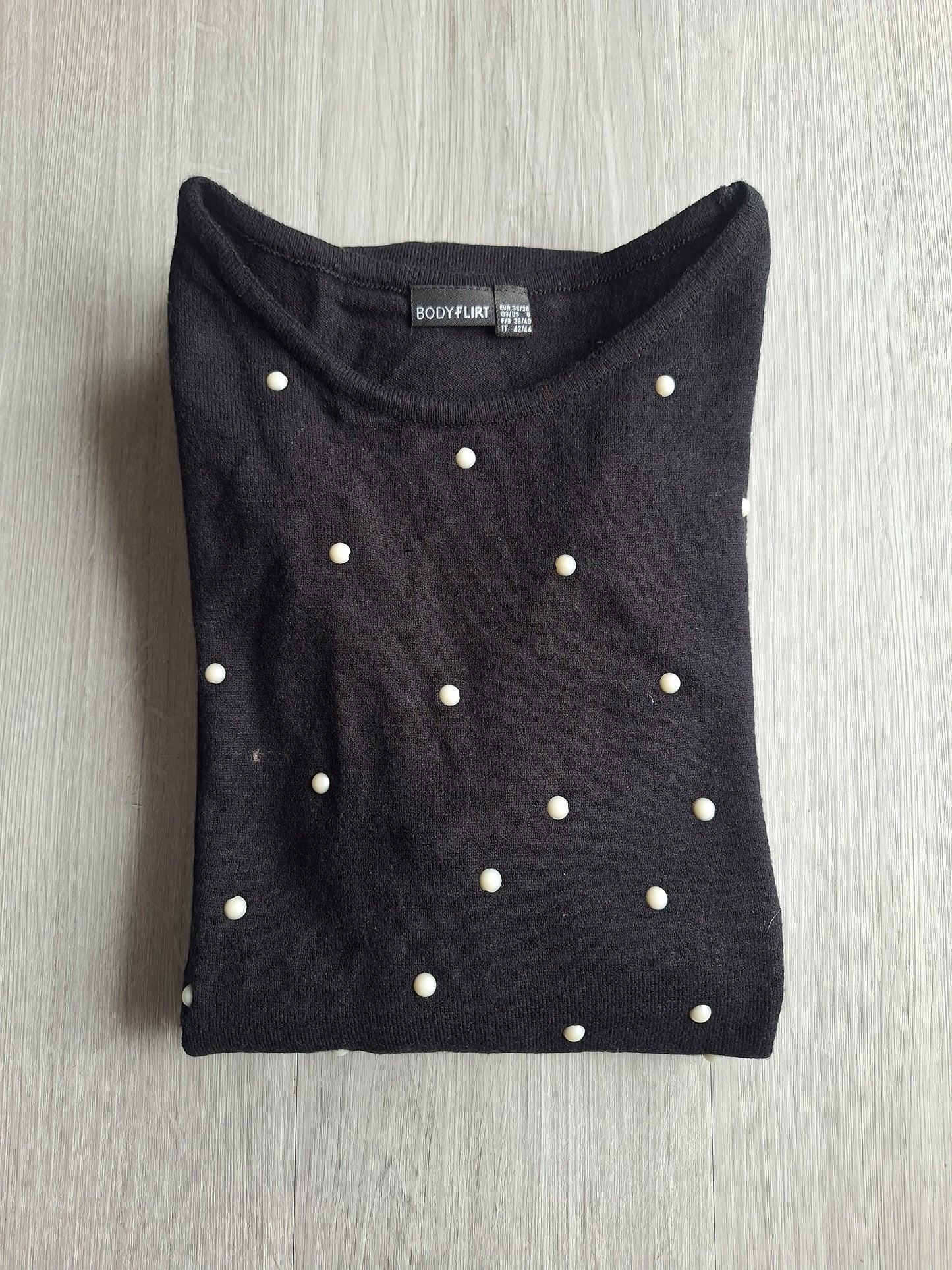 Bodyflirt Strickkleid Nietenoptik 36/38
