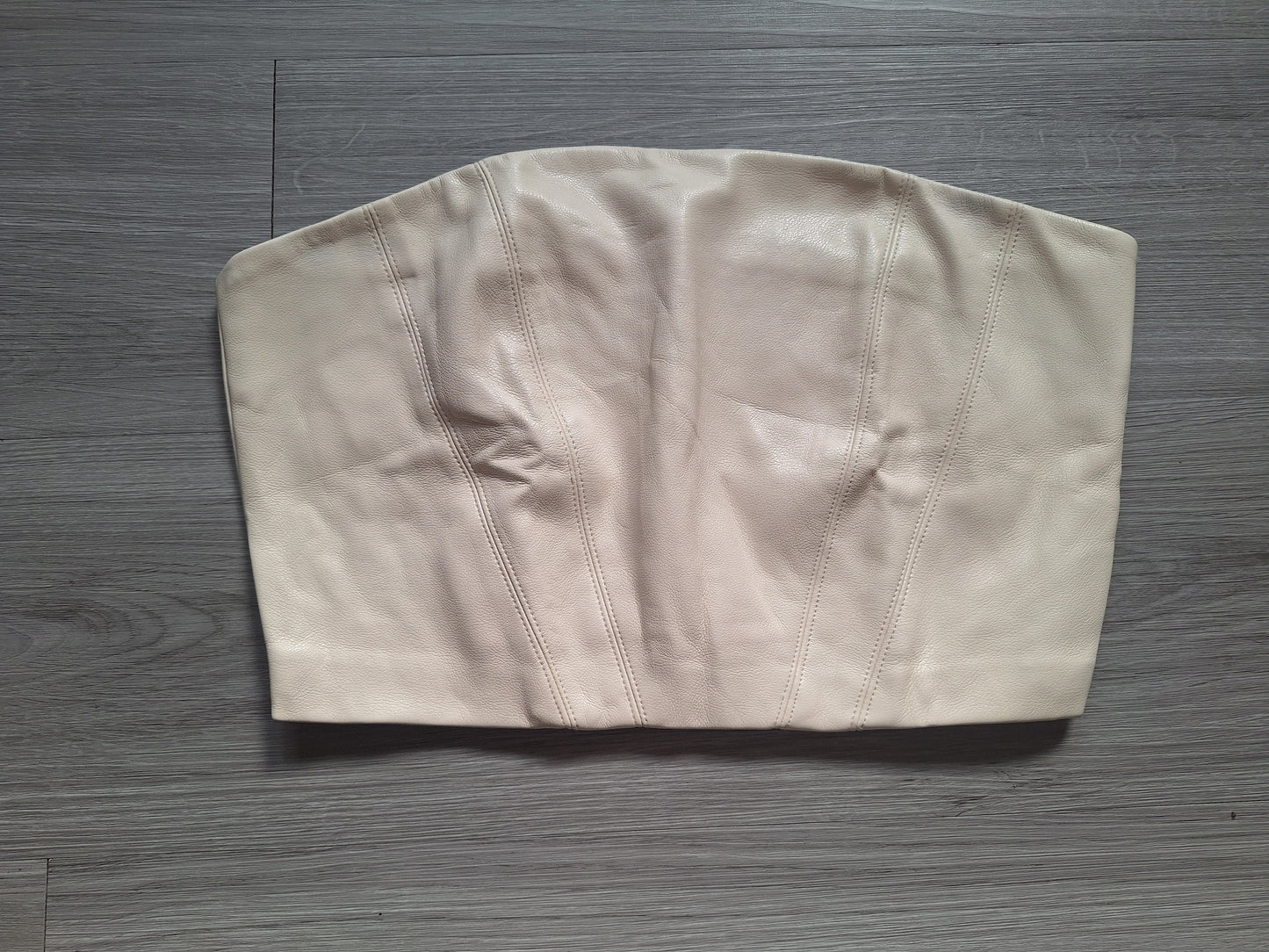 Zara Bandeau Top Kunstleder 36