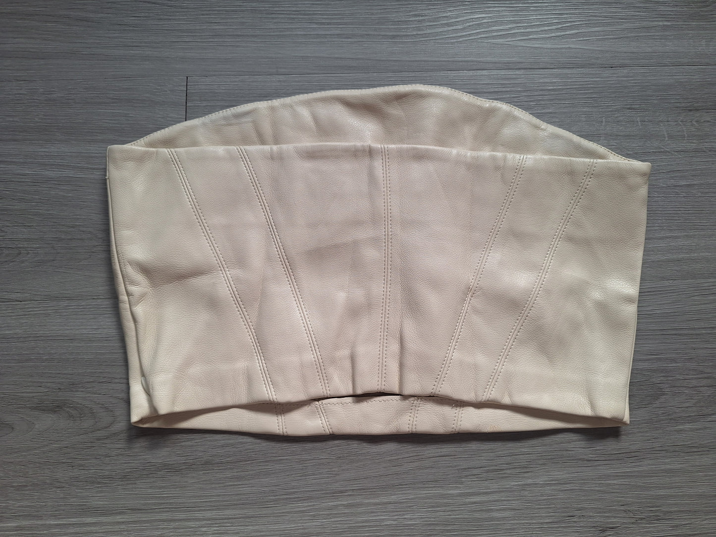 Zara Bandeau Top Kunstleder 36