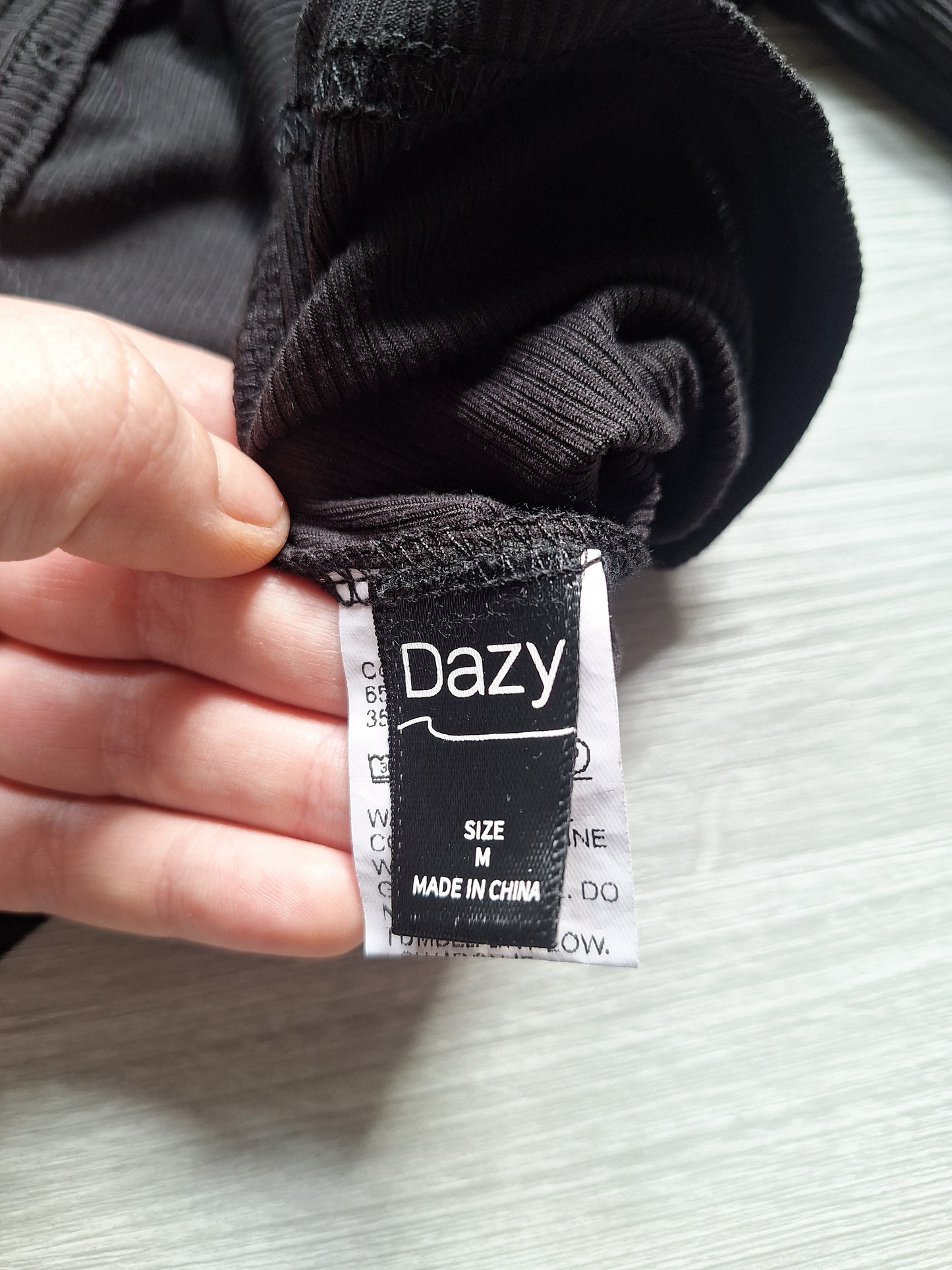 Shein Rippshirt Perlenknöpfen 38