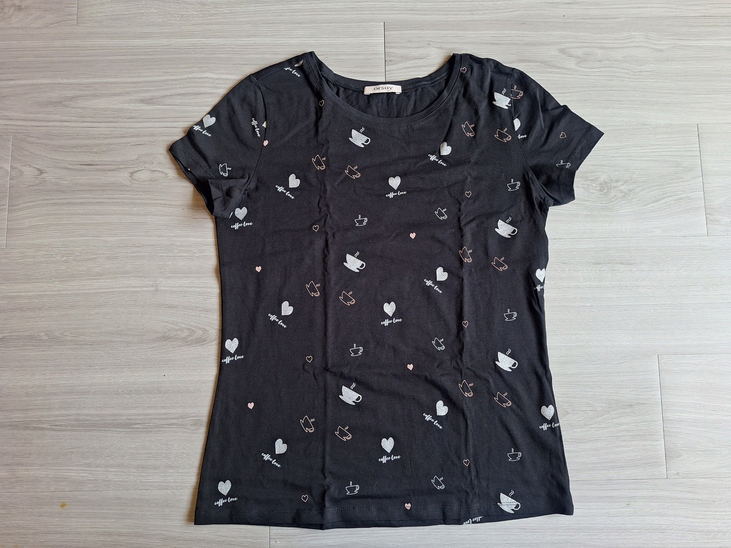 Orsay T-Shirt Kaffeeprint 36