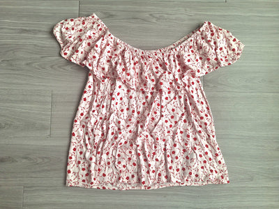 Multiblu Carmenbluse Blumen 38