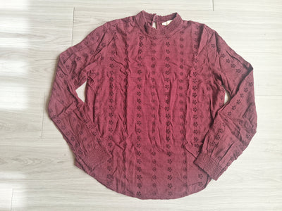 H&M LOGG Lochstickerei Bluse 38