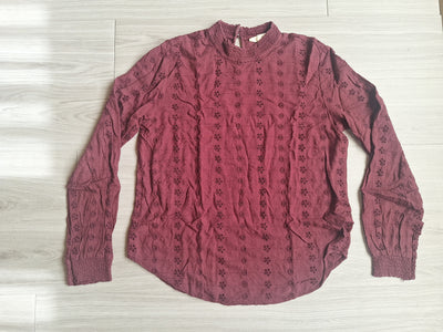 H&M LOGG Lochstickerei Bluse 38