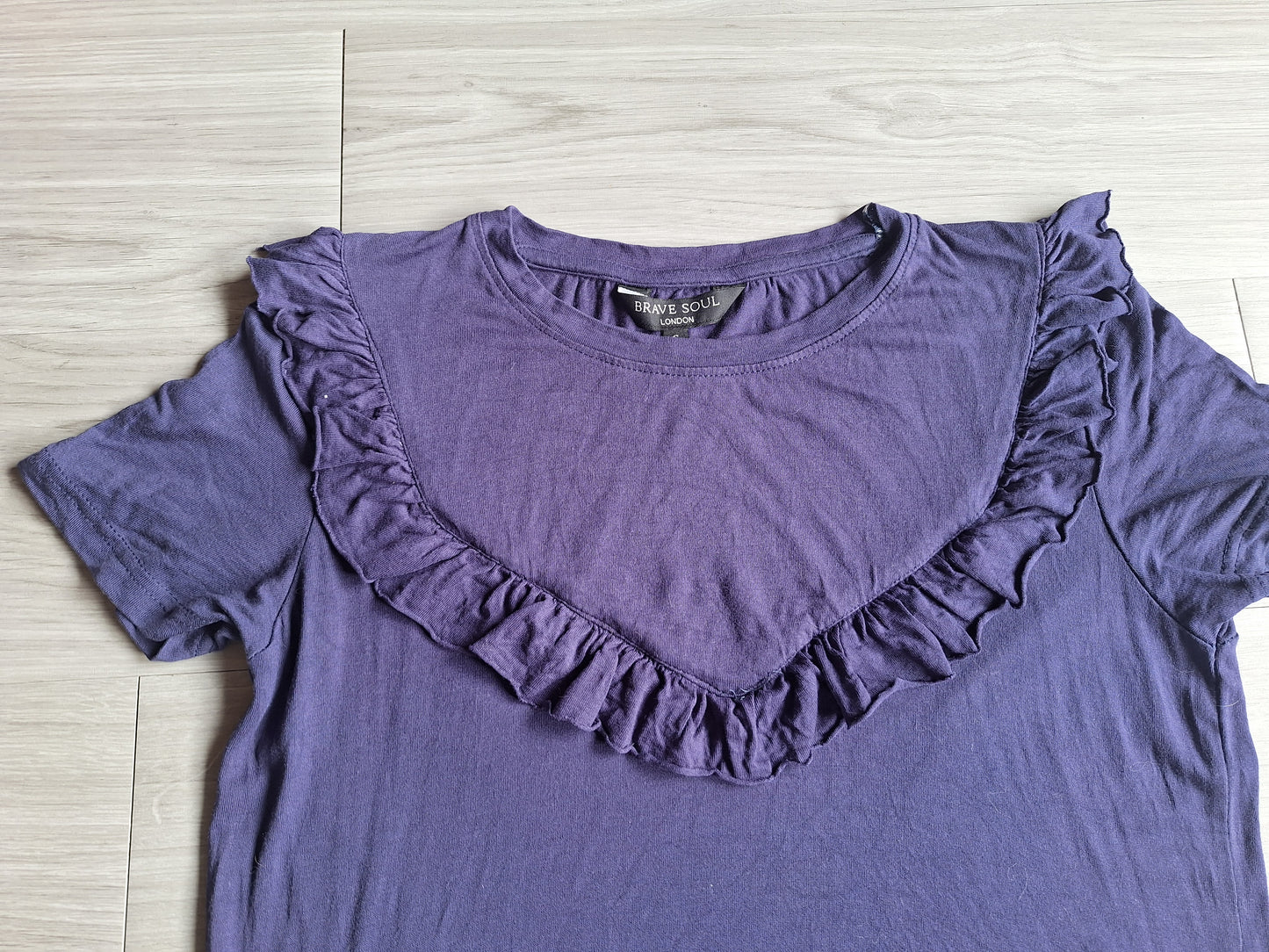 Brave Soul Viskoseshirt Rüschen 36