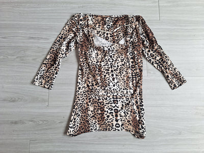 Langarmshirt Wasserfallausschnitt 40