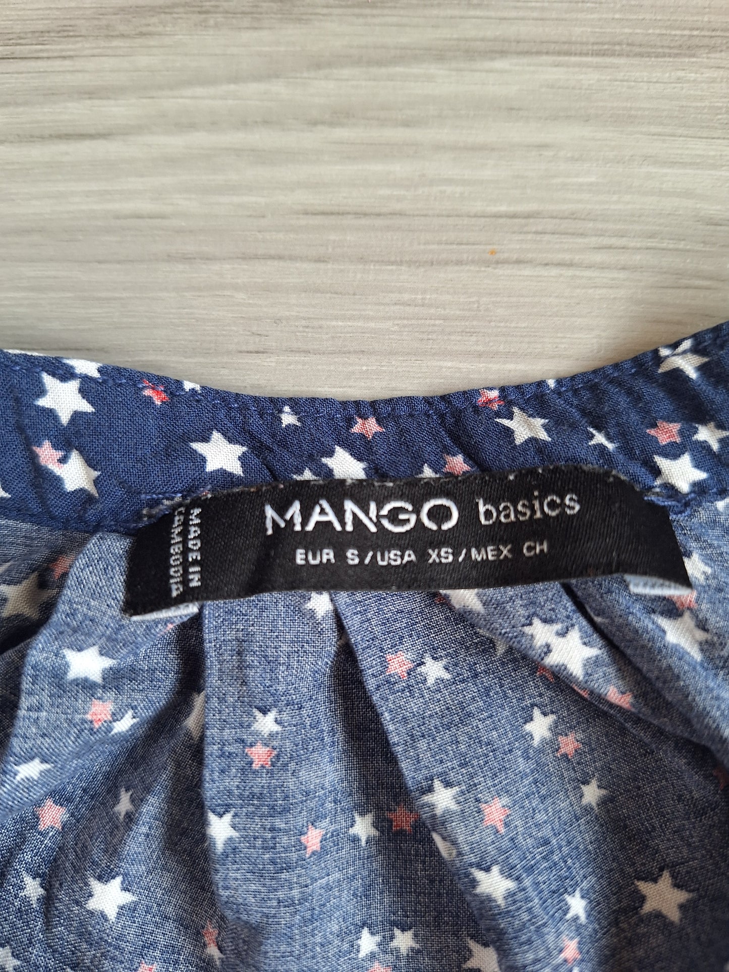 Mango Blusentop Sternenmuster 34
