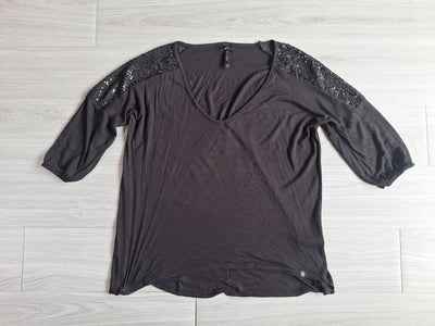 Ley Largo Langarmshirt Pailletten 42