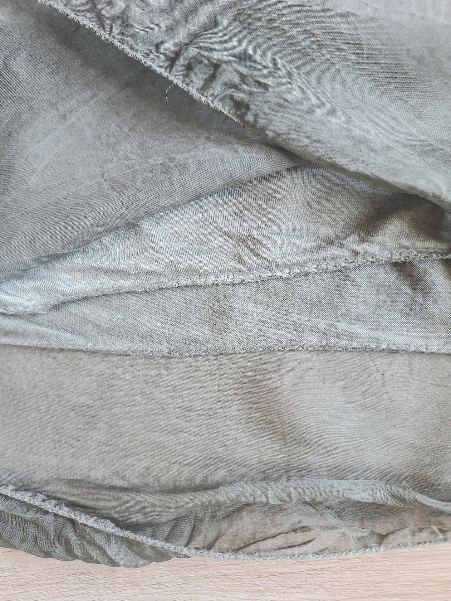 Nani Chiffonbluse Glitzerbündchen 38