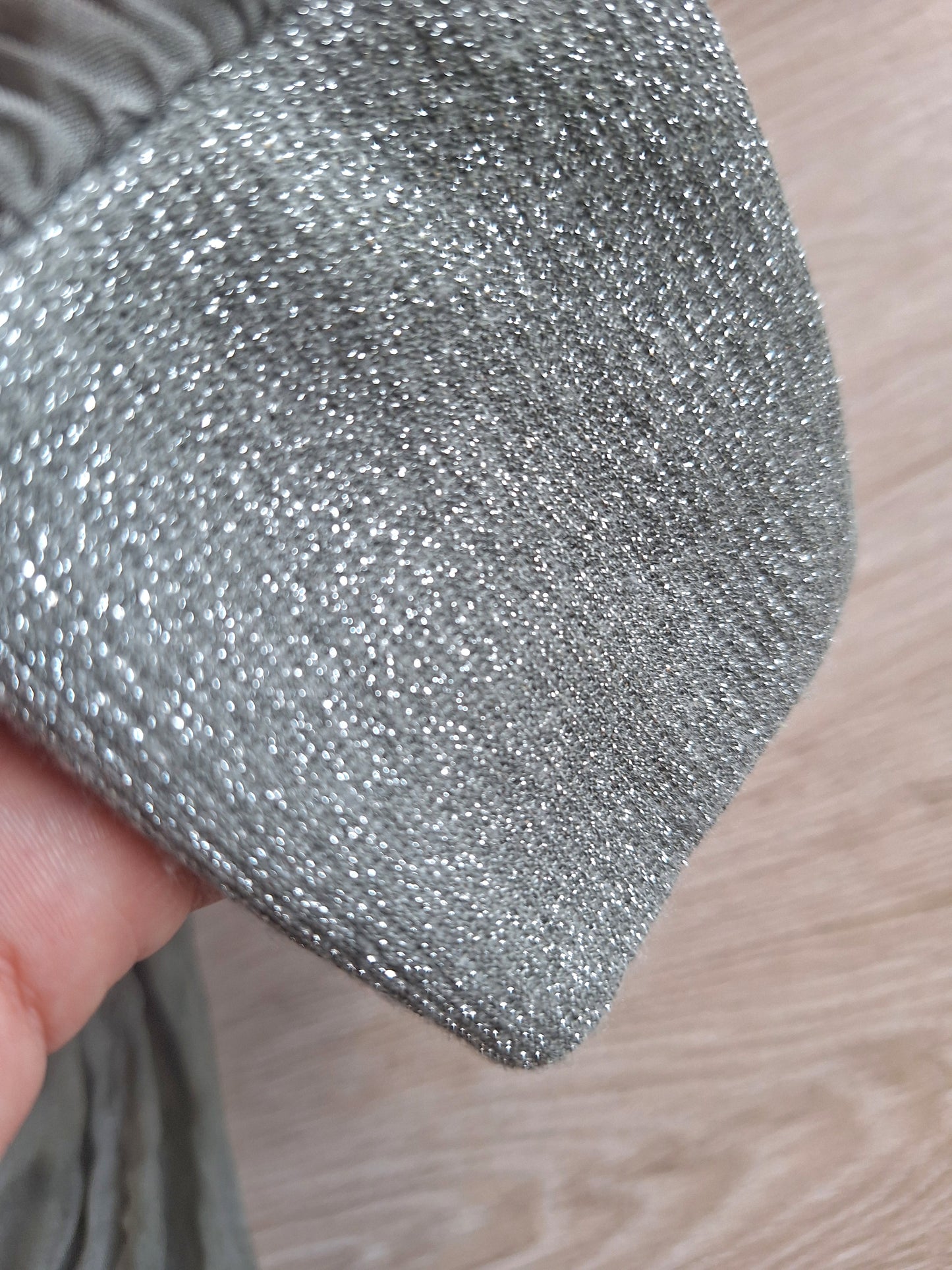 Nani Chiffonbluse Glitzerbündchen 38