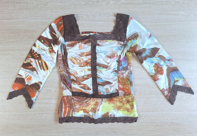 Alba Moda Meshshirt Spitze 40