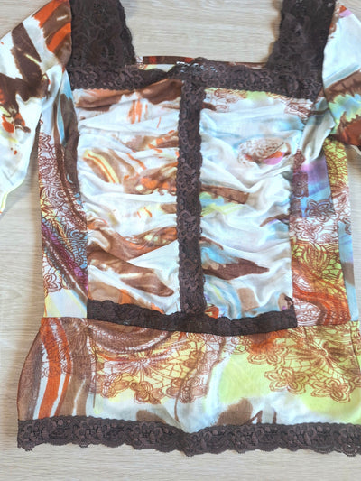 Alba Moda Meshshirt Spitze 40
