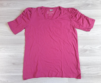 Basic T-Shirt Raffärmel 44
