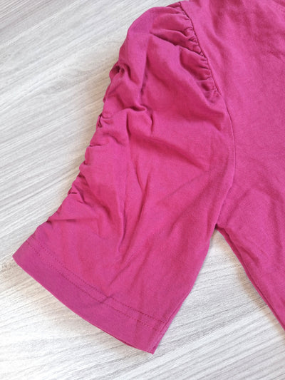 Basic T-Shirt Raffärmel 44