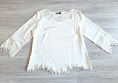 Shein Bluse Spitzenbesatz 38