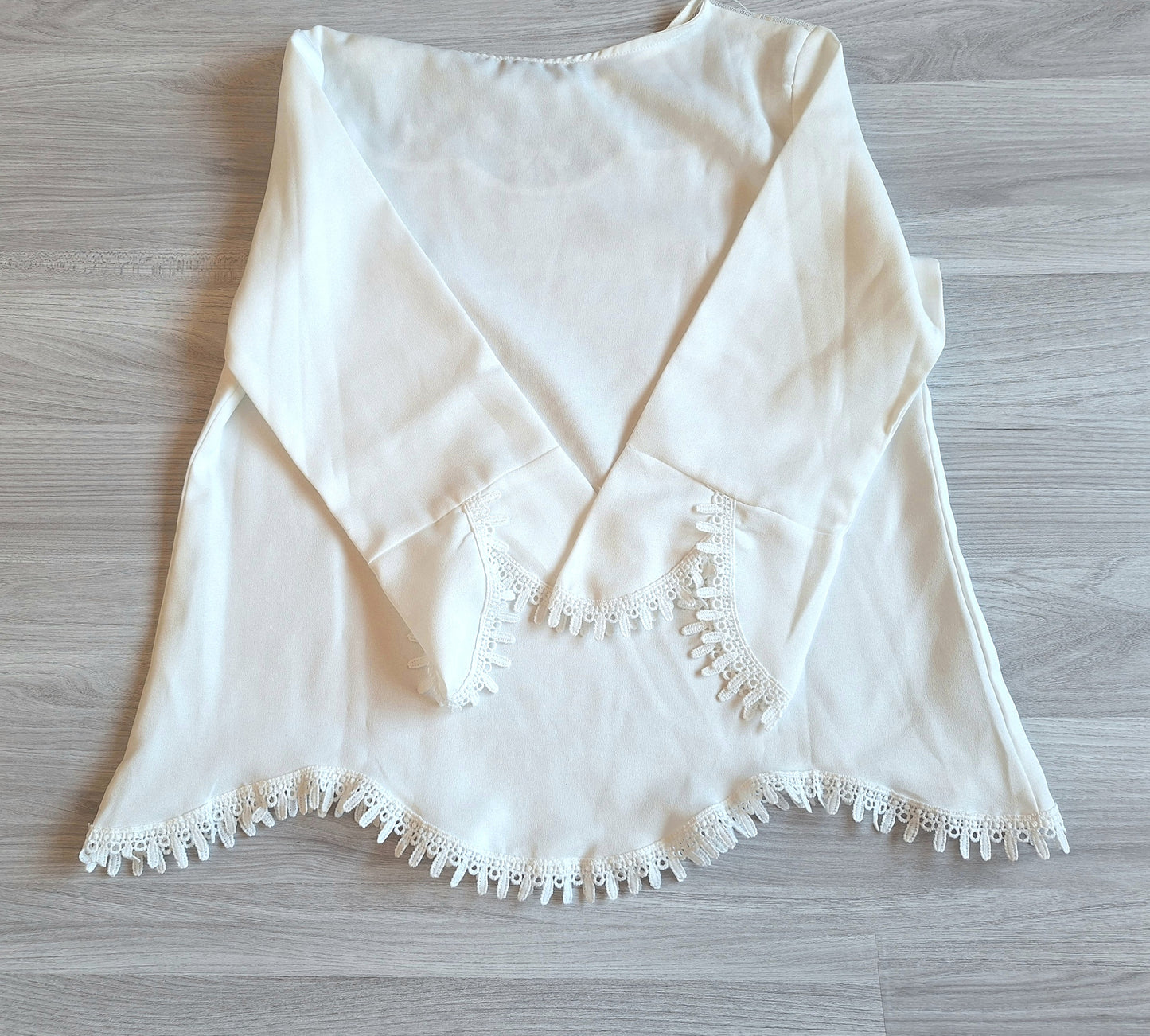 Shein Bluse Spitzenbesatz 38
