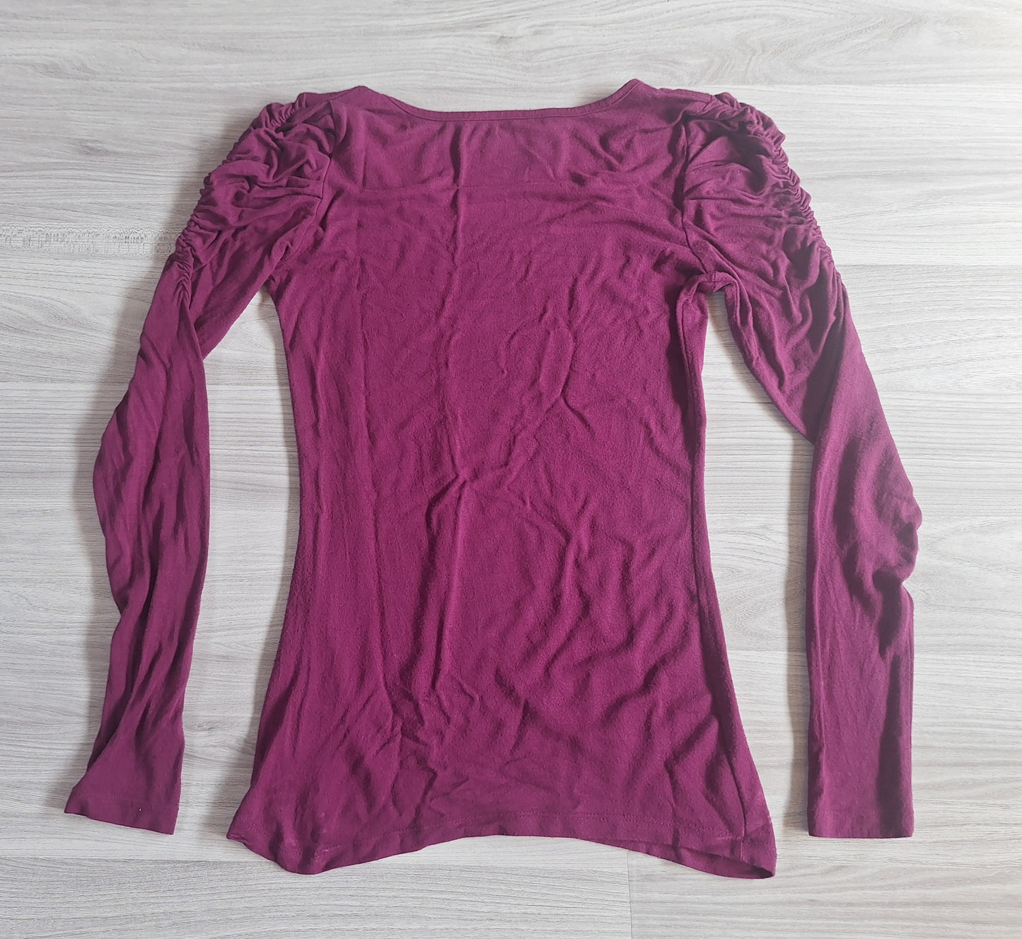 Amisu Langarmshirt Raffungen 36