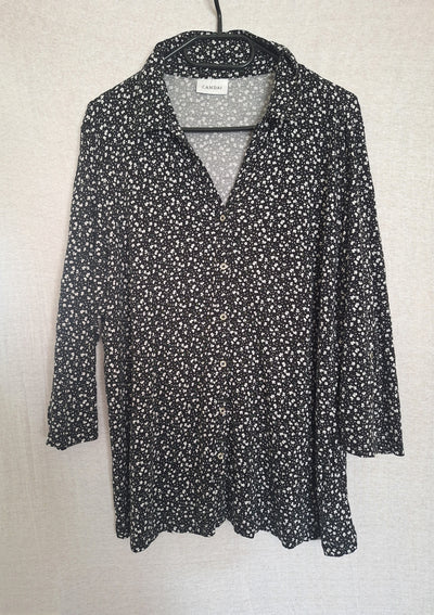 Canda Longbluse Blumenmuster 46