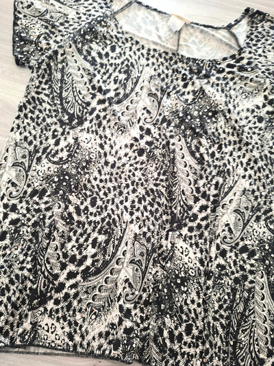 Brittany Black Shirt Pailletten 42