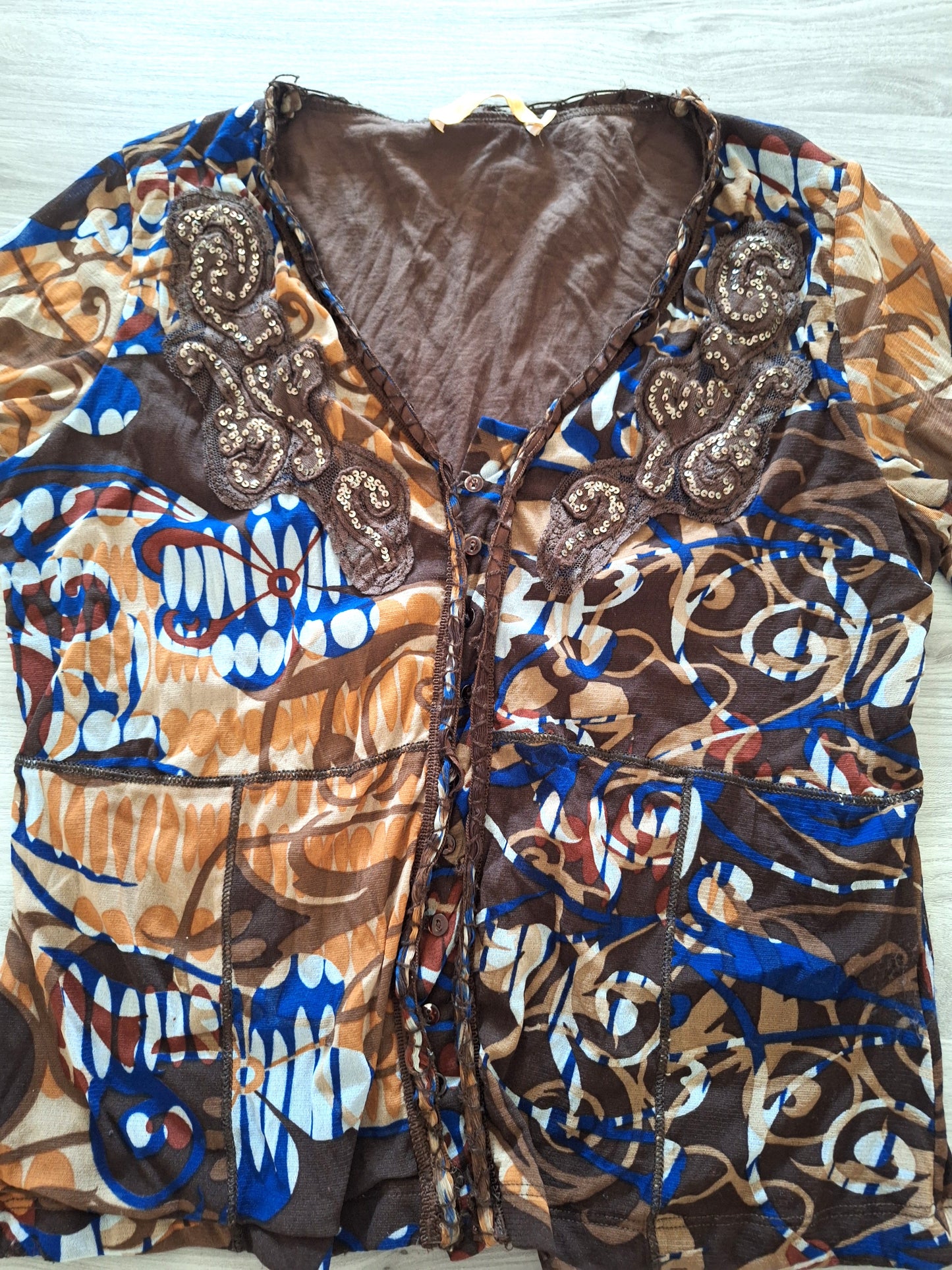 Biba Langarmshirt Pailletten 36