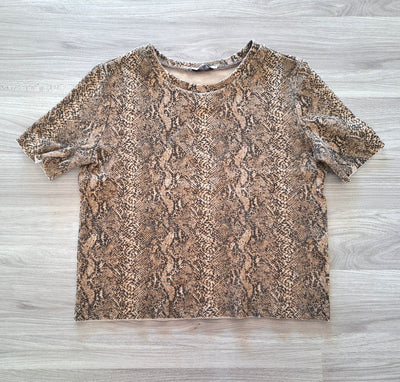 Zara Trafaluc Cropshirt Snake 36