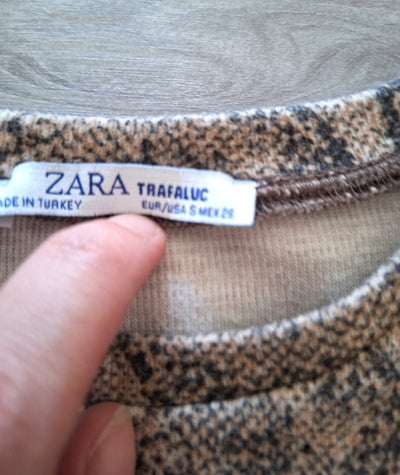 Zara Trafaluc Cropshirt Snake 36
