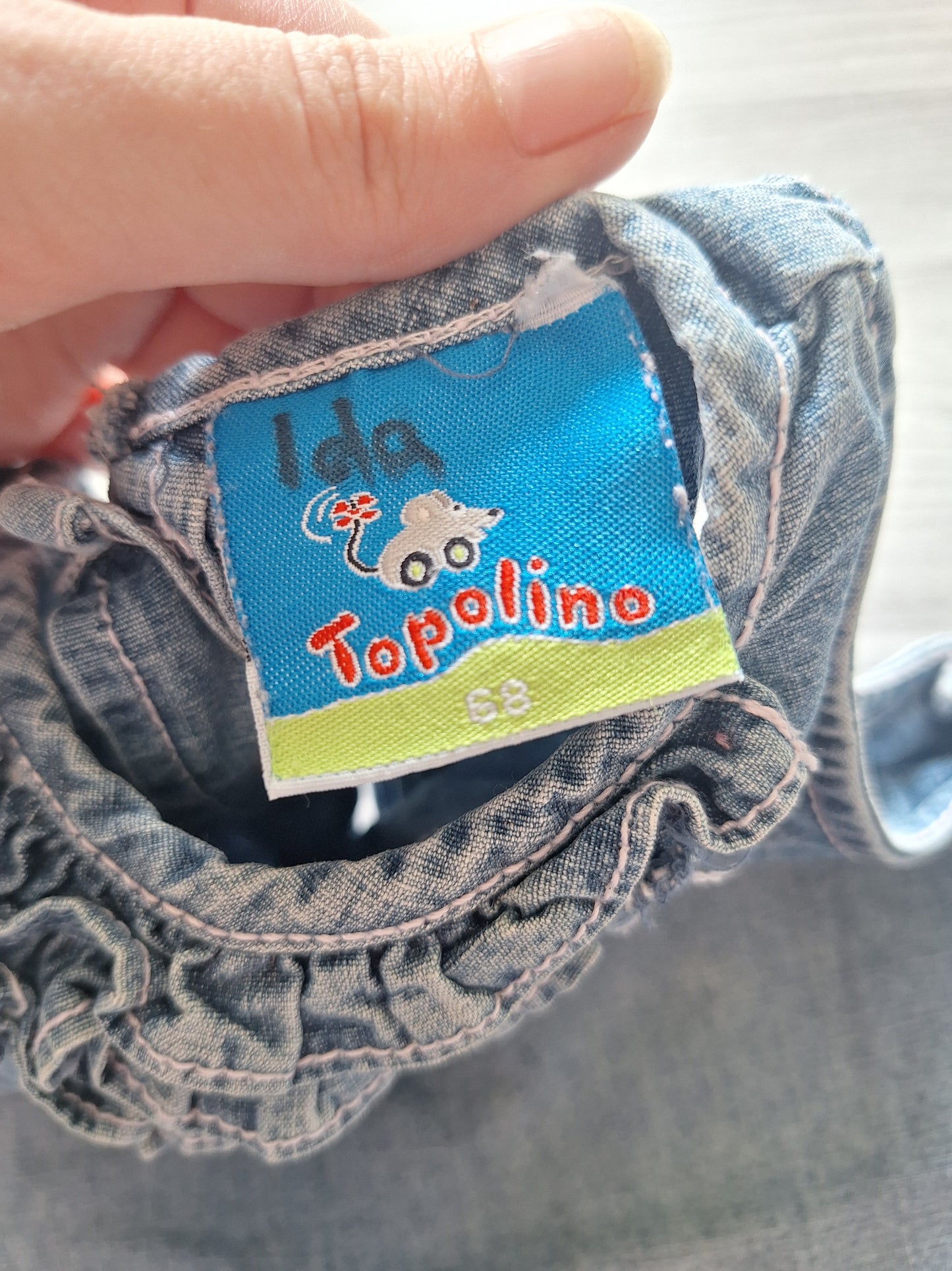 Topolino Jeanskleid Stickereien 68