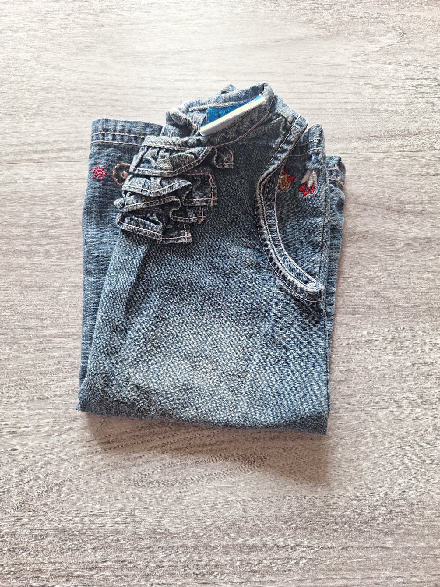 Topolino Jeanskleid Stickereien 68