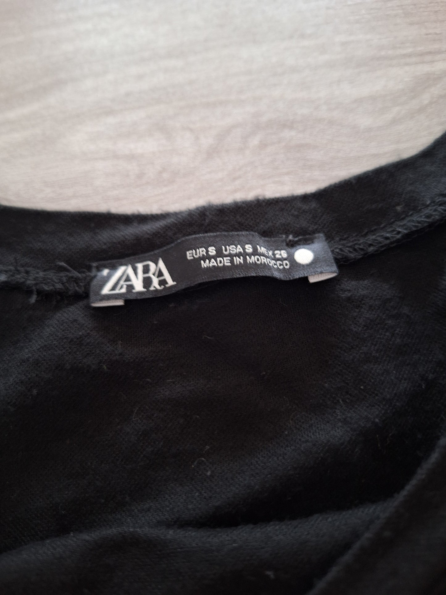 Zara Crop Shirt Rüschen 36