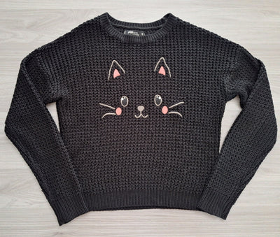 FB Sister Strickpullover Katzenmotiv 36