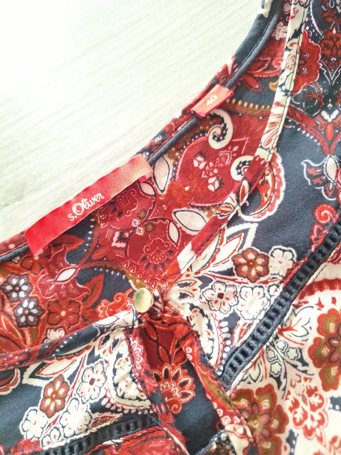 s.Oliver Bluse Paisleymuster 40