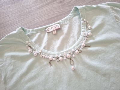 Chicc T-Shirt Perlen 38